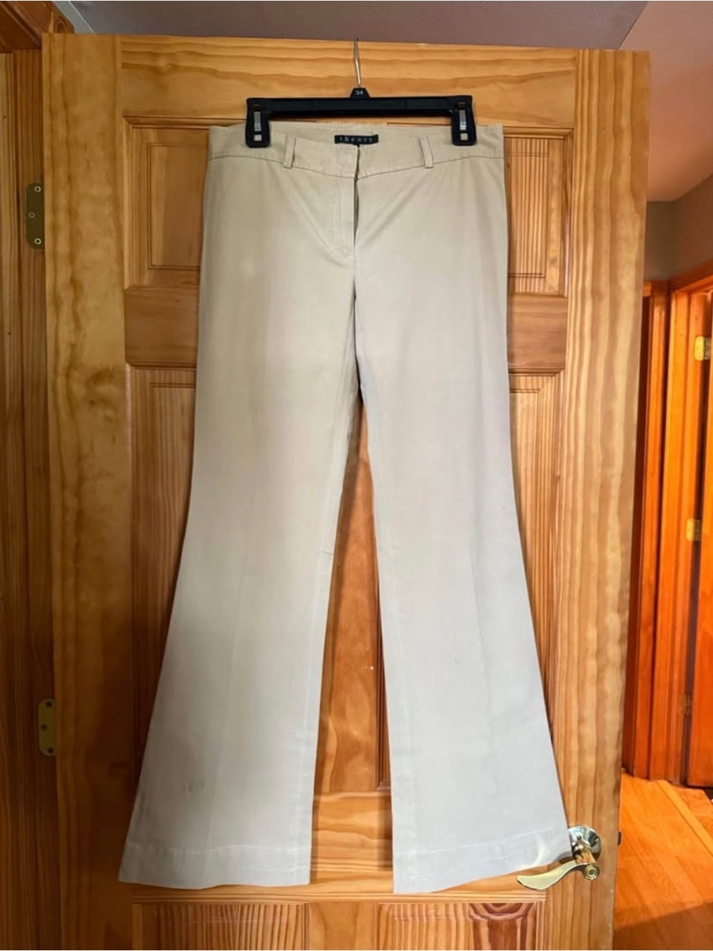 Theory Beige Flare Pants